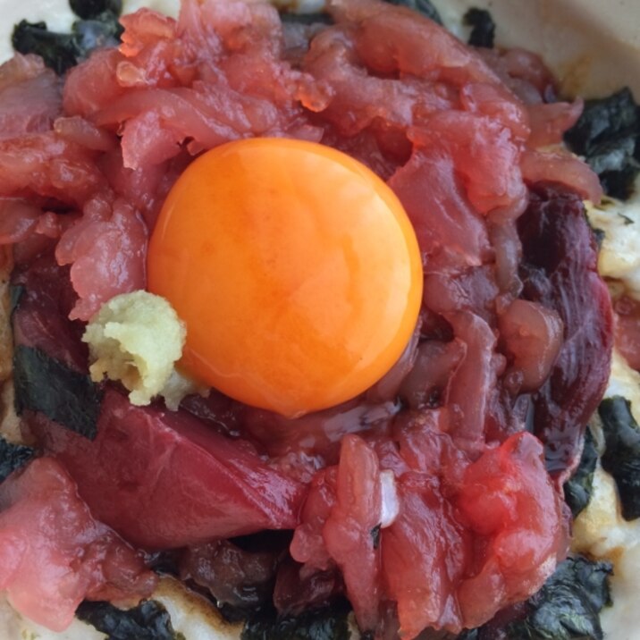 長芋がないのに山かけ風?!マグロ丼